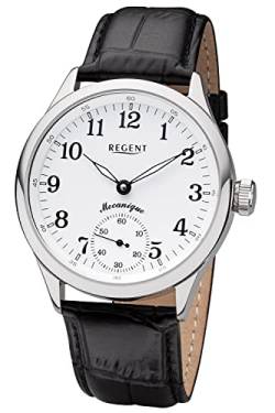 REGENT Herrenuhr Handaufzug mit Lederband 11020048 von REGENT