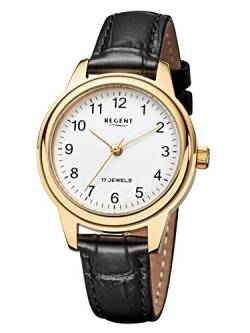 Regent Damen Analog Quarz Uhr mit Edelstahl Armband 12010017 von REGENT