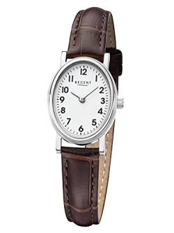 Regent Damen Analog Quarz Uhr mit Leder Armband 12111319 von REGENT