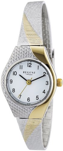 Regent Damen-Armbanduhr XS Analog Quarz Edelstahl beschichtet 12180007 von REGENT