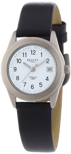 Regent Damen-Armbanduhr XS Analog Quarz Leder 12090192 von REGENT