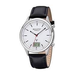Regent Herren Analog Quarz Uhr mit Edelstahl Armband 11030188 von REGENT