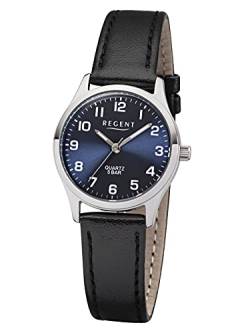 Regent Herren Analog Quarz Uhr mit Leder Armband 12111184 von REGENT