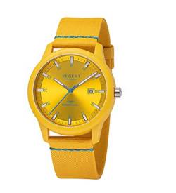 Regent Herren Analog Quarz Uhr mit Ocean-Plastic Armband 11110915 von REGENT