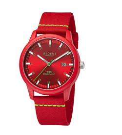 Regent Herren Analog Quarz Uhr mit Ocean-Plastic Armband 11110921 von REGENT