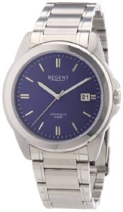 Regent Herren-Armbanduhr XL Analog Quarz Edelstahl 11150545 von REGENT