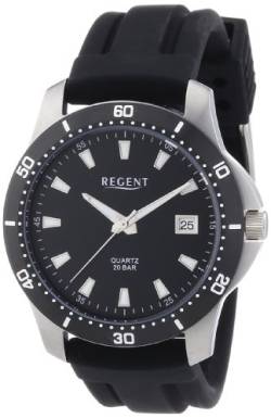 Regent Herren-Armbanduhr XL Analog Quarz Silikon 11110656 von REGENT