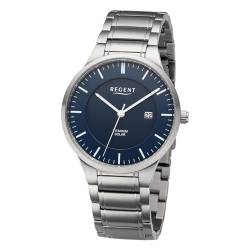 Solar Titan Regent Herren Metallband Ø40mm (blau) von REGENT