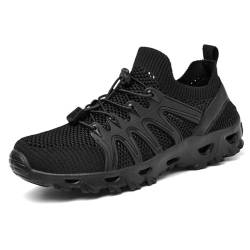 Wanderschuhe Damen Herren Trekkingschuhe rutschfeste Outdoor-Sportschuhe Atmungsaktive Sommer Fahrradschuhe Barfußschuhe Aquaschuhe Schnelltrocknend Strandschuhe Atmungsaktiv Wasserschuhe,40-47 EU von REIJAX