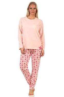 Damen Schlafanzug, Pyjama Langarm in toller Sterne-Optik 66537, Farbe:rosa, Größe:36-38 von RELAX by Normann