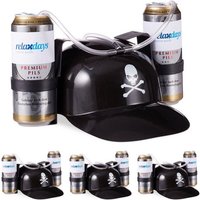 relaxdays Piraten-Kostüm 4 x Trinkhelm Pirat von RELAXDAYS