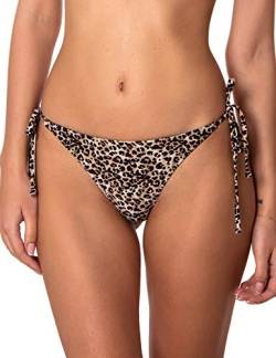 RELLECIGA Damen Bademode Bikinihose Tanga-Unterteil mit Schnürchen Leopard M/L von RELLECIGA