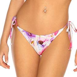 RELLECIGA Damen Bademode Bikinihose Tanga-Unterteil mit Schnürchen Poppy Flowers XS/S von RELLECIGA