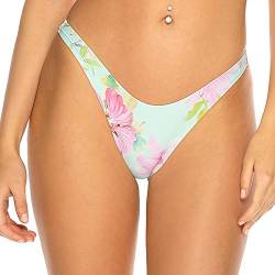 RELLECIGA Damen Bademode Bikinihose Unterteil High Cut Thong Bottom Sakura Flowers L von RELLECIGA