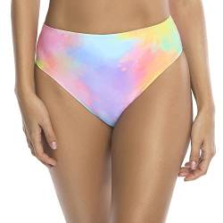 RELLECIGA Damen Bademode High Waist Bikini-Hose Slip Bottom Retro Splash S von RELLECIGA