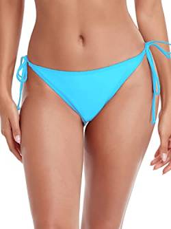 RELLECIGA Damen-Bikinihose mit seitlicher Schnürung, Himmelblau, Medium von RELLECIGA