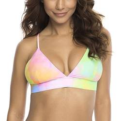 RELLECIGA Damen Triangel Bikini Top Bralette Oberteil Splash L von RELLECIGA