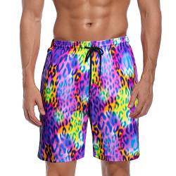 RELLECIGA Herren Bademode Sport Badeshorts Für Männer Neon Leopard M von RELLECIGA