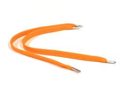 REMA 1 Paar Schnürsenkel Neon Orange - flach - breit - bis 500 cm Länge (30 cm, Neon Orange) von REMA