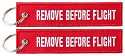 REMOVE BEFORE FLIGHT 2X Keyring Keychain von REMOVE BEFORE FLIGHT