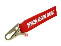 REMOVE BEFORE FLIGHT Flugzeug-Karabiner-Schlüsselanhänger - Remove Before Flight - 1 Stück von REMOVE BEFORE FLIGHT