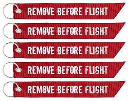REMOVE BEFORE FLIGHT Schlüsselanhänger Reißverschlussanhänger 5 Stück von REMOVE BEFORE FLIGHT
