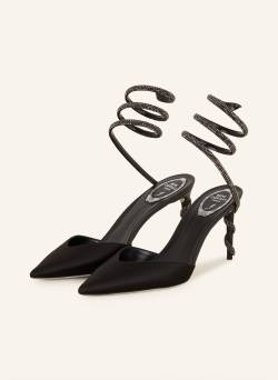 Rene Caovilla Slingpumps Mit Schmucksteinen schwarz von RENE CAOVILLA