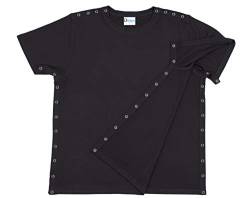 Post Shoulder Surgery Shirt - Herren - Damen - Unisex Größen, schwarz, Groß von RENOVA MEDICAL WEAR