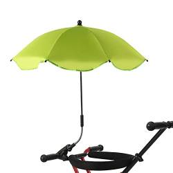 RENXR Stuhlschirm mit Klemme, Universal Verstellbarer Strandkorb Regenschirm UV-Schutz Sonnenschutz Regenschirm für Kinderwagen Rollstühle Terrassenstühle, grün, Medium von RENXR