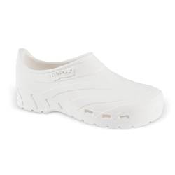 REPOSA Unisex Damen-und Herrenschuh aus Gummi mit Fersenverschluss und Einlegesohlen Schuh für Medizinisches Fachpersonal, Weiß, 43 EU von REPOSA