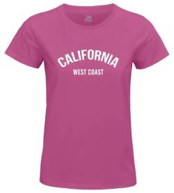 Republic Of California Damen Worepczts100 T-Shirt, Fuchsia, XXL von REPUBLIC OF CALIFORNIA