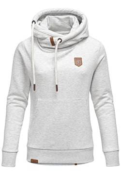 REPUBLIX Damen Kapuzenpullover Sweatjacke Pullover Hoodie Sweatshirt RD-001 Hellgrau Melange 3XL von REPUBLIX