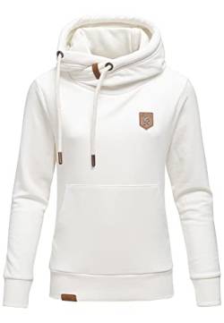 REPUBLIX Damen Kapuzenpullover Sweatjacke Pullover Hoodie Sweatshirt RD-001 Weiß M von REPUBLIX