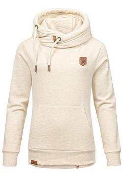 REPUBLIX Damen Kapuzenpullover Sweatjacke Pullover Hoodie Sweatshirt RD-014 Beige 3XL von REPUBLIX