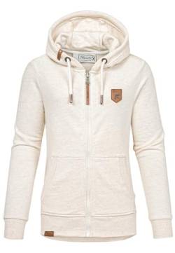 REPUBLIX Damen Sweatjacke Hoodie Sweatshirt Pullover Zipper Jacke RD-020 Beige XS von REPUBLIX