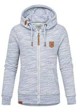 REPUBLIX Damen Sweatjacke Hoodie Sweatshirt Pullover Zipper Jacke RD-020 Blau L von REPUBLIX