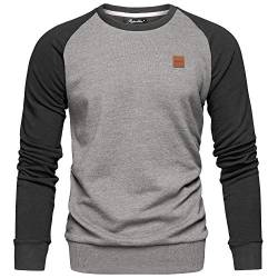 REPUBLIX Herren Basic College Sweatjacke Pullover Hoodie Sweatshirt R5040 Anthrazit/Schwarz XL von REPUBLIX