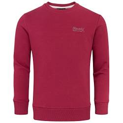 REPUBLIX Herren Basic College Sweatshirt Pullover Sweatjacke Hoodie R-0060 Bordeaux XL von REPUBLIX