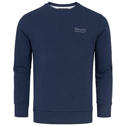 REPUBLIX Herren Basic College Sweatshirt Pullover Sweatjacke Hoodie R-0060 Navyblau L von REPUBLIX
