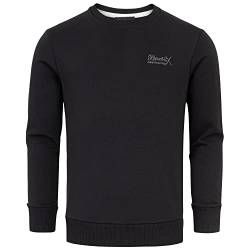 REPUBLIX Herren Basic College Sweatshirt Pullover Sweatjacke Hoodie R-0060 Schwarz S von REPUBLIX