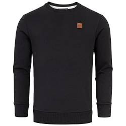 REPUBLIX Herren Basic College Sweatshirt Pullover Sweatjacke Hoodie R0456 Schwarz 3XL von REPUBLIX