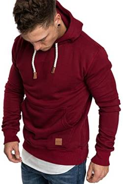 REPUBLIX Herren Basic Kapuzenpullover Sweatjacke Pullover Hoodie Sweatshirt R-0054 Bordeaux M von REPUBLIX