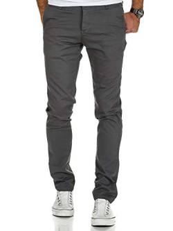 REPUBLIX Herren Regular Slim Stretch Chino Hose Fit R7009 Dunkelgrau W29/L30 von REPUBLIX