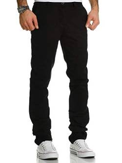 REPUBLIX Herren Regular Slim Stretch Chino Hose Fit R7019 Schwarz W30/L30 von REPUBLIX