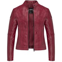 REPUBLIX Lederjacke NOELLE Echtleder Damen Biker Zipper Jacke von REPUBLIX