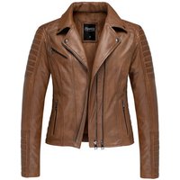 REPUBLIX Lederjacke XIMENA Echtleder Damen Biker Zipper Jacke von REPUBLIX