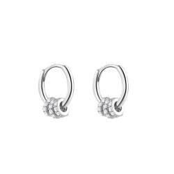 925 Sterling Silber Hoop Ohrringe für Frauen Bunte Bunte Cubic Zirkonia Ohrringe Herz Shaped Hoop Ohrringe Minimalistische Modeschmuck von REQAG