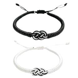 Partnerarmbänder Kabbala Rotes Seil Glücksarmband Handgestricktes Amulett Passende pärchen armband Geschenke für Freunde Freundinnen Freunde Ehemänner Ehefrauen Verlobte von REQAG