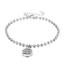 REQAG Damen-Armband Aus Edelstahl Mit Anhängern, Armband Für Damen, Baum Des Lebens, Geschenk Für Sie, Damen, Freundin, Mutter von REQAG