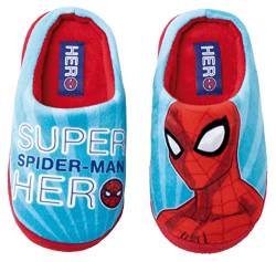 REQUETEGUAY Spiderman Hausschuhe Marvel für Kinder | Spiderman Hausschuhe Um Zu Hause Zu Sein | Marvel Spiderman Kinder Halbschuhes (eu_footwear_size_system, toddler, numeric, medium, numeric_30) von REQUETEGUAY